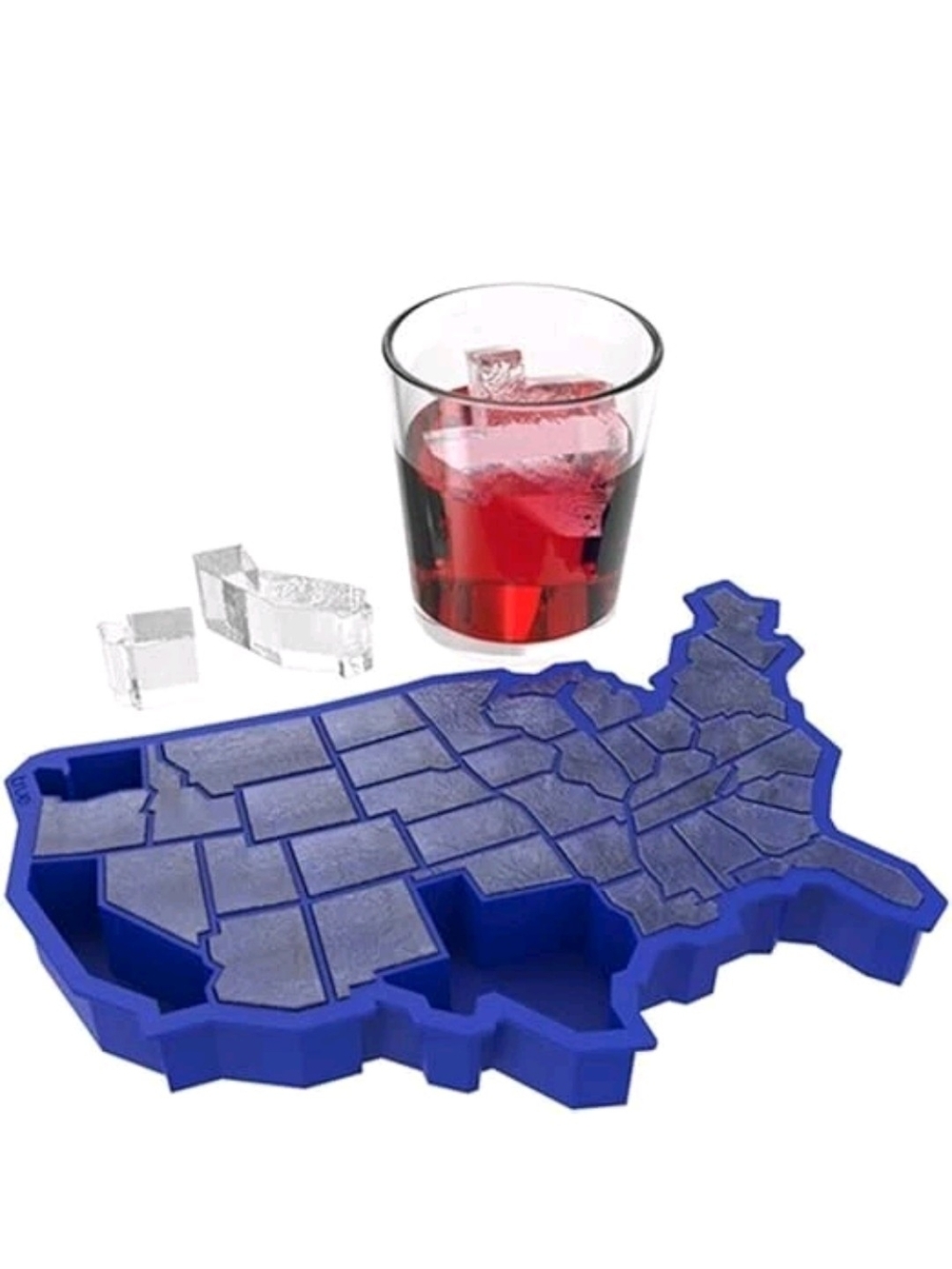 2 NEW Crofton Silicone Ice Cube Tray United States of America, BPA Free ~ Bin P